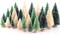 Artificial Christmas Tree Bottle Brush Trees with 5 Sizes (Grassgreen+green+white) 2.83"D x 3.99"W x 10.35"H